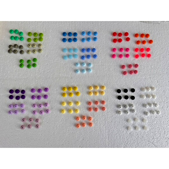 180Pcs Silicone Lentil Beads – 30 Colors Abacus Round Beads for DIY Crafts - Picture 3 of 8